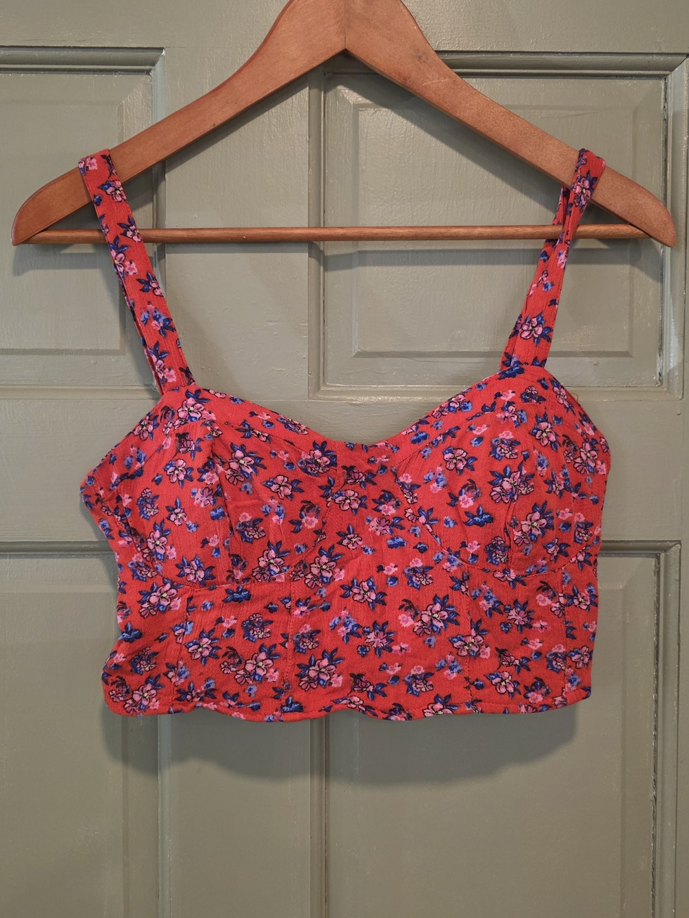House of Gypsies‎ Red Floral Smocked BustierAccents Size S